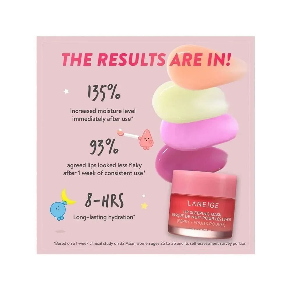 Laneige Midnight Minis Holiday Gift Set 5pc Lip Sleeping Masks & Lip Glowy Balms